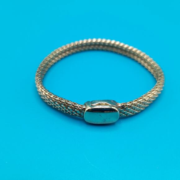 Vintage Monet Mesh Bracelet, Magnetic Clasp, 1990s - Picture 9 of 10